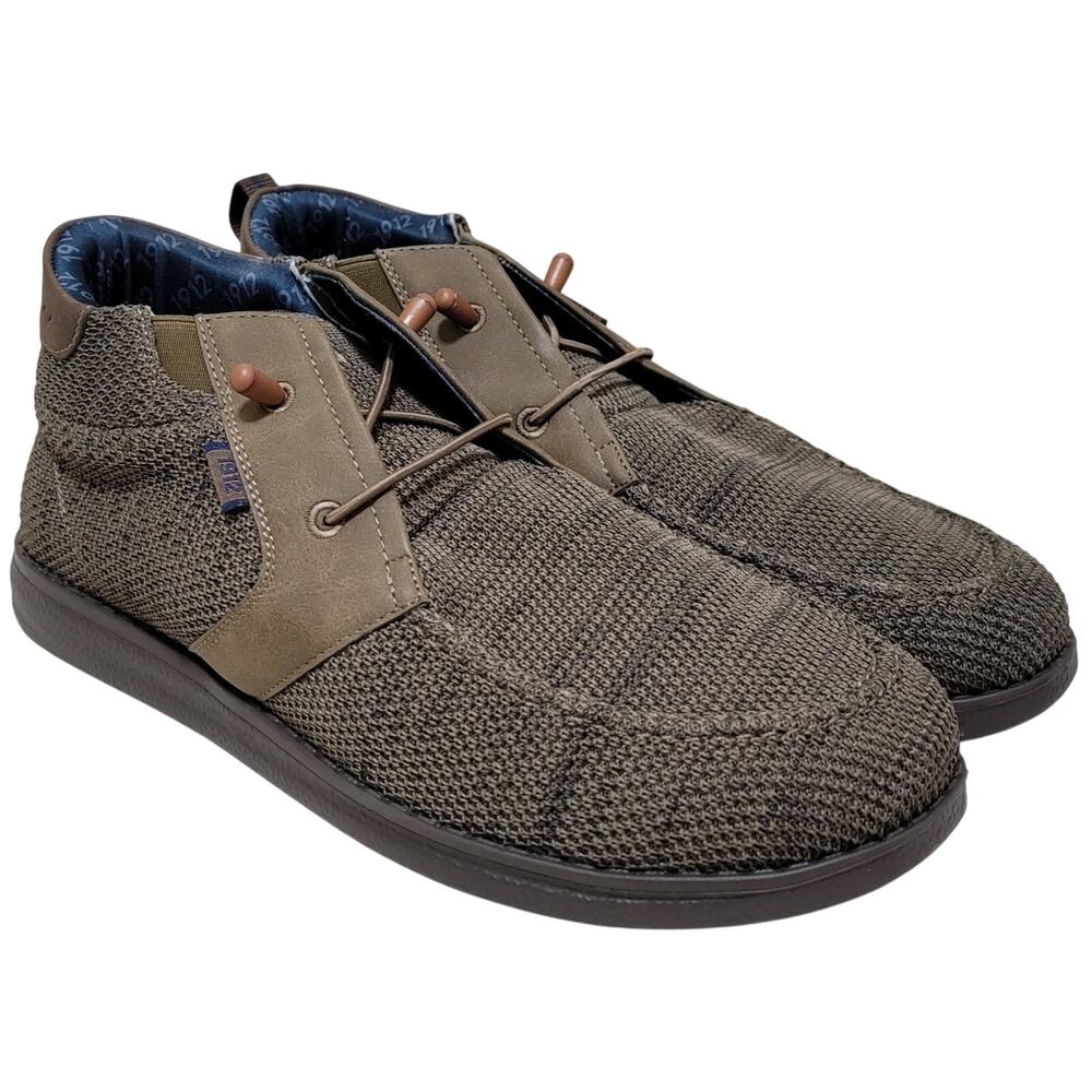 Nunn Bush Kore Men Brewski 2 Chukka Moc Toe Boot Size US 11.5M Olive Green Brown